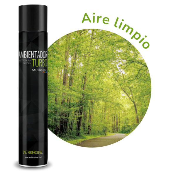 Spray Turbo Aire limpio<br><strong>Elimina el olor a basura y a perro</strong>